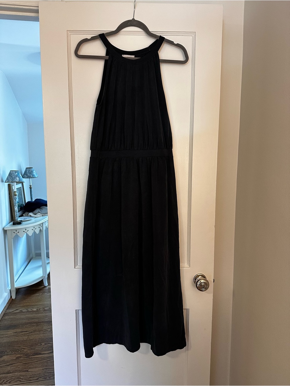 LOFT Black Halter Maxi Dress